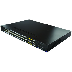 Antaira LMX-2828G-10G-SFP 28-Port Managed Gigabit Ethernet Switch, 4 10G SFP Slots